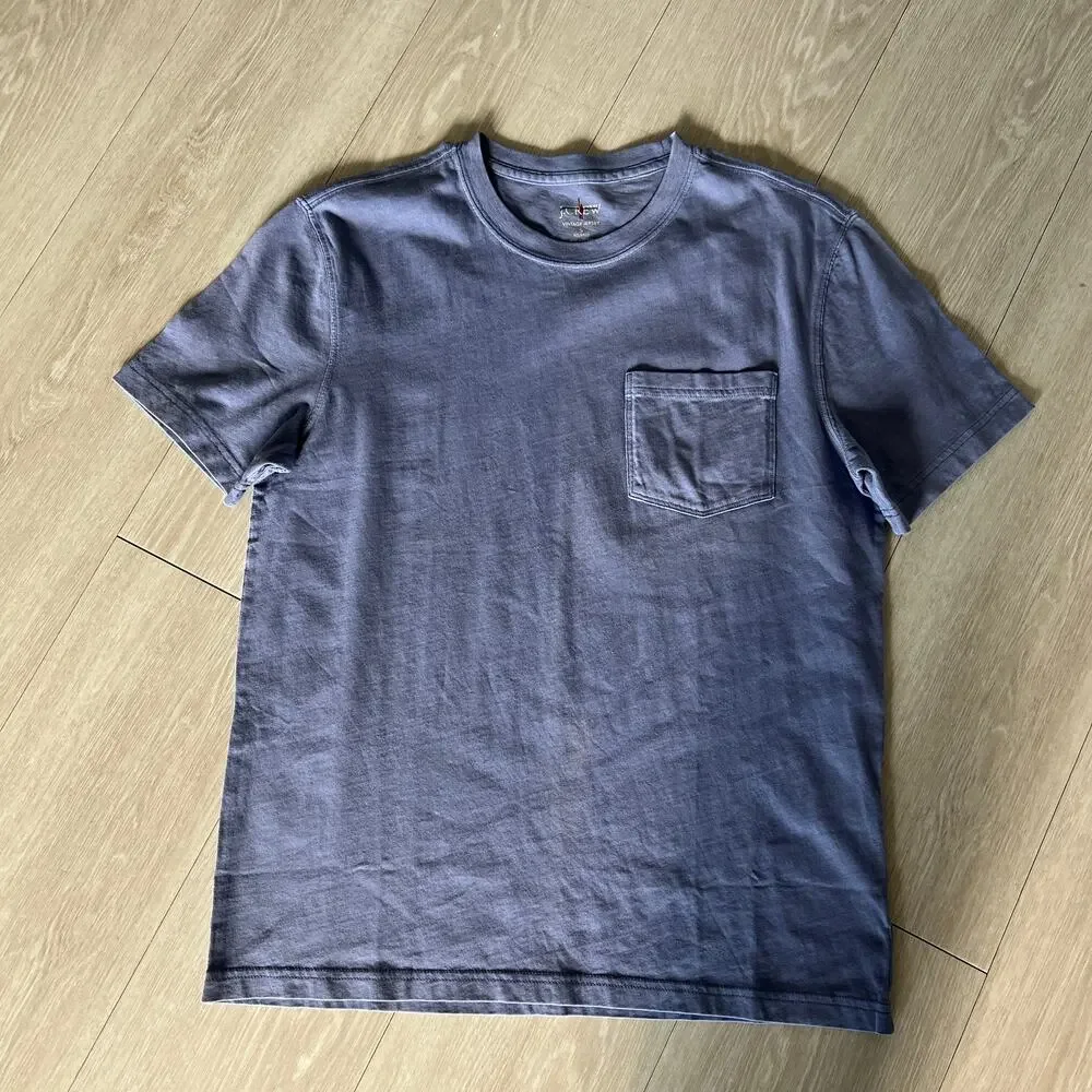 J Crew Flawed Vintage Wash Cotton Pocket Tshirt Mens Small